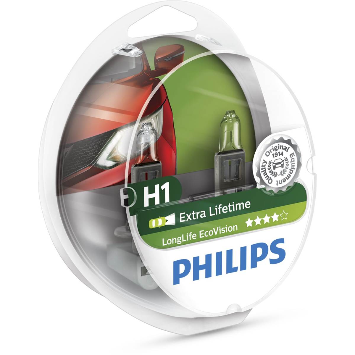 Ampoules (2 pièces) Philips Premium Long Life Eco Vision H1