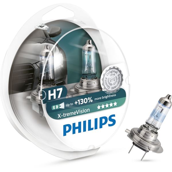 2 ampoules Philips premium X-treme Vision H7