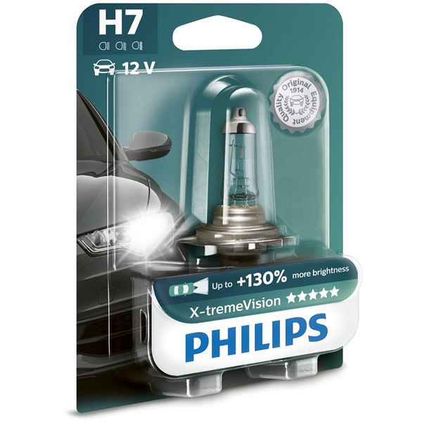 1 ampoule Philips premium X-treme Vision H7 - Feu Vert