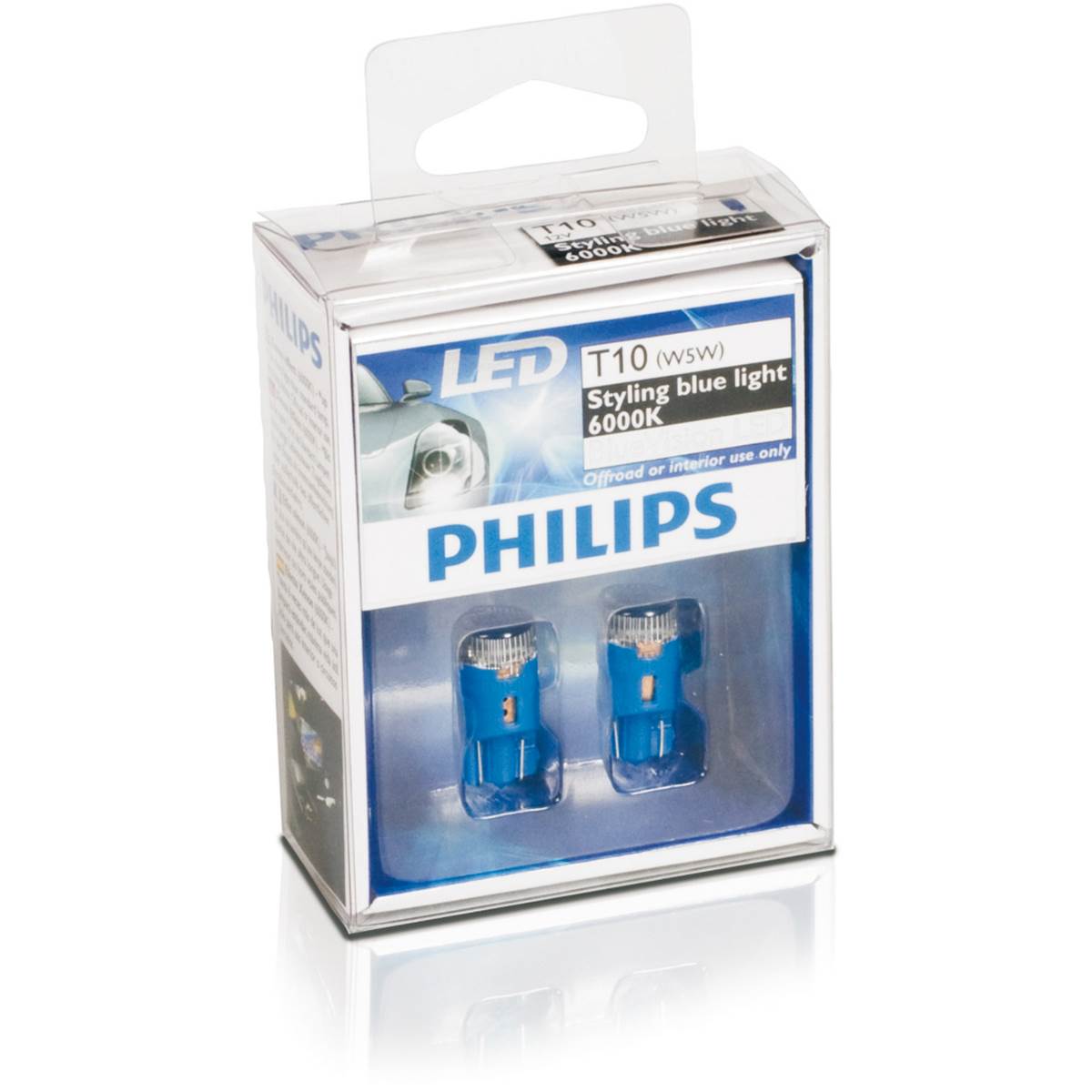 Ampoules (2 pièces) Philips Premium Led 6000 K W5w