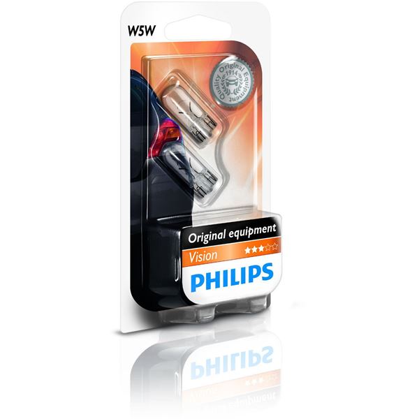 2 Ampoules Philips Vision Led 4000K W5W