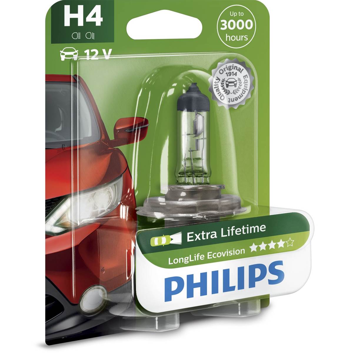 1 Ampoules Philips Premium Long Life Eco Vision H4