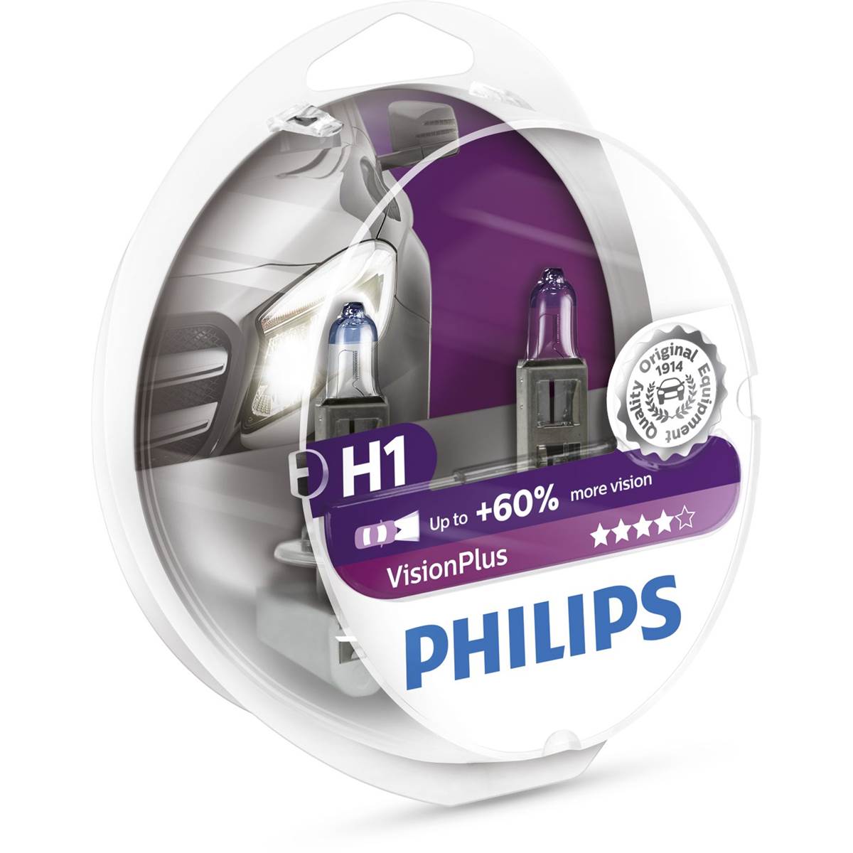 2 ampoules Philips premium Vision Plus H1
