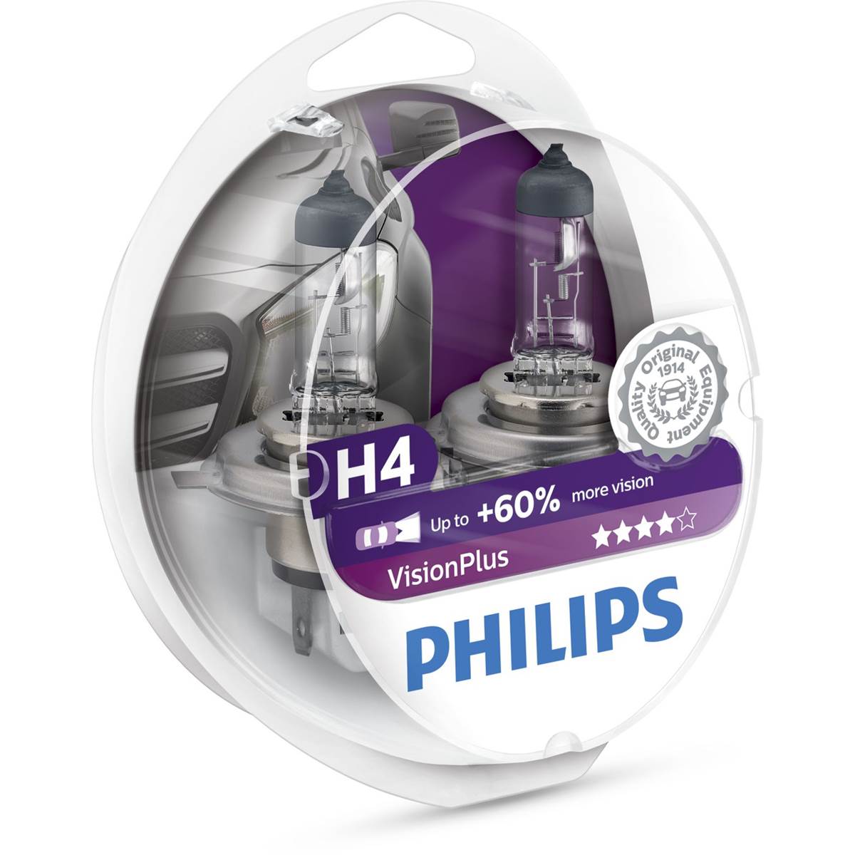 Ampoules (2 pièces) Philips Premium Vision Plus H4