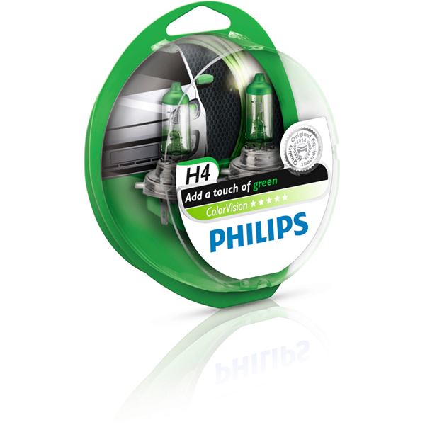 2 ampoules Philips premium Colorvision verte H7 - Feu Vert