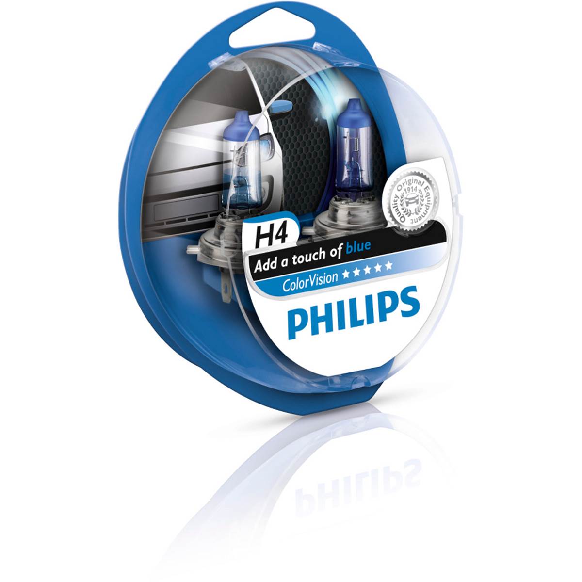 Ampoules (2 pièces) Philips Premium Colorvision Bleue H7