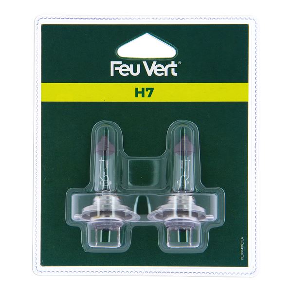 2 ampoules Feu Vert H7
