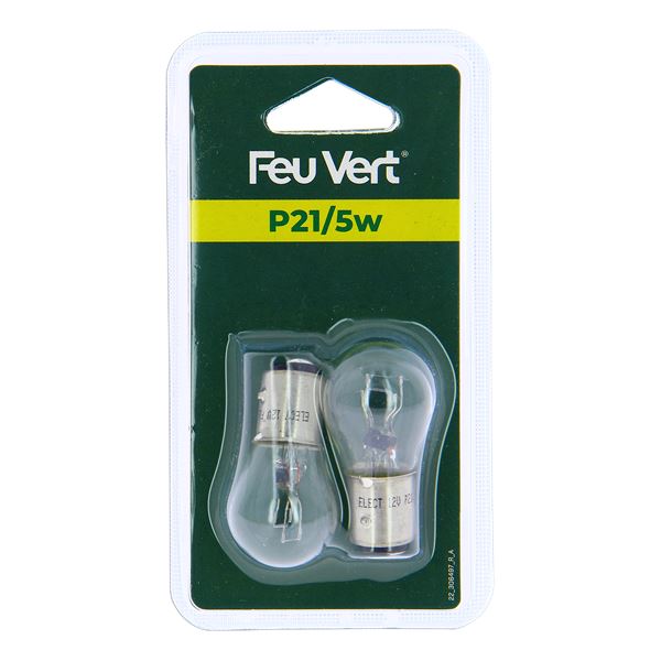 2 Ampoules Feu Vert P21/5W - Feu Vert