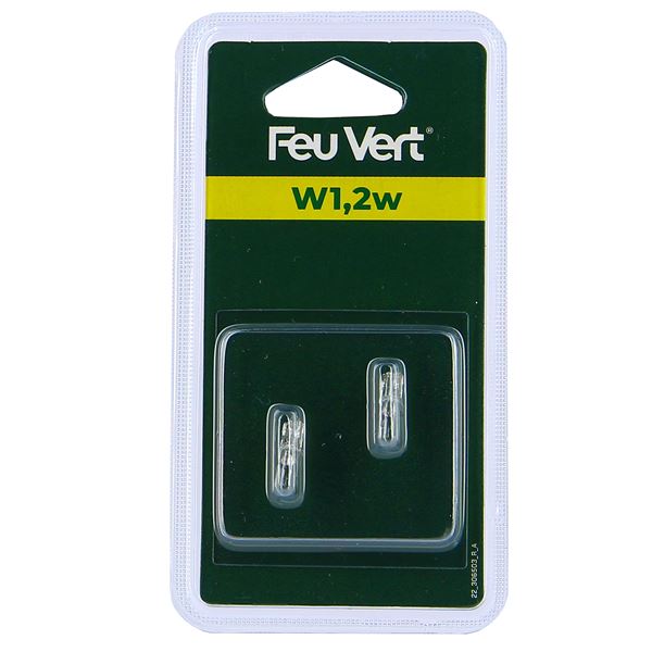 2 Ampoules Feu Vert W1,2W - Feu Vert