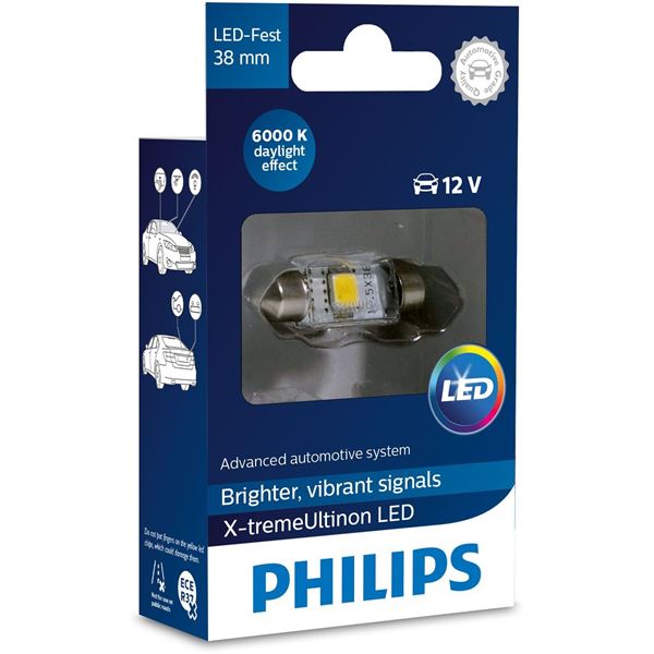 1 ampoule Philips premium LED 6000K C5W 38mm