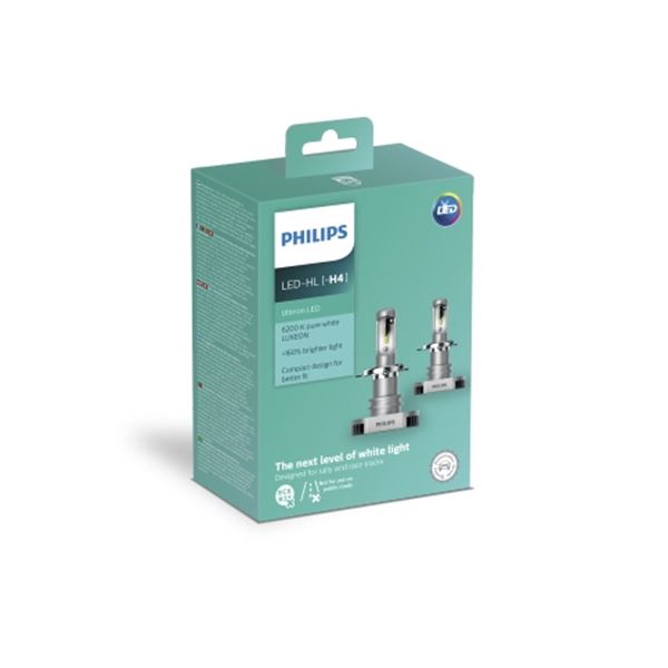 2 ampoules Philips premium LED Ultinon H4