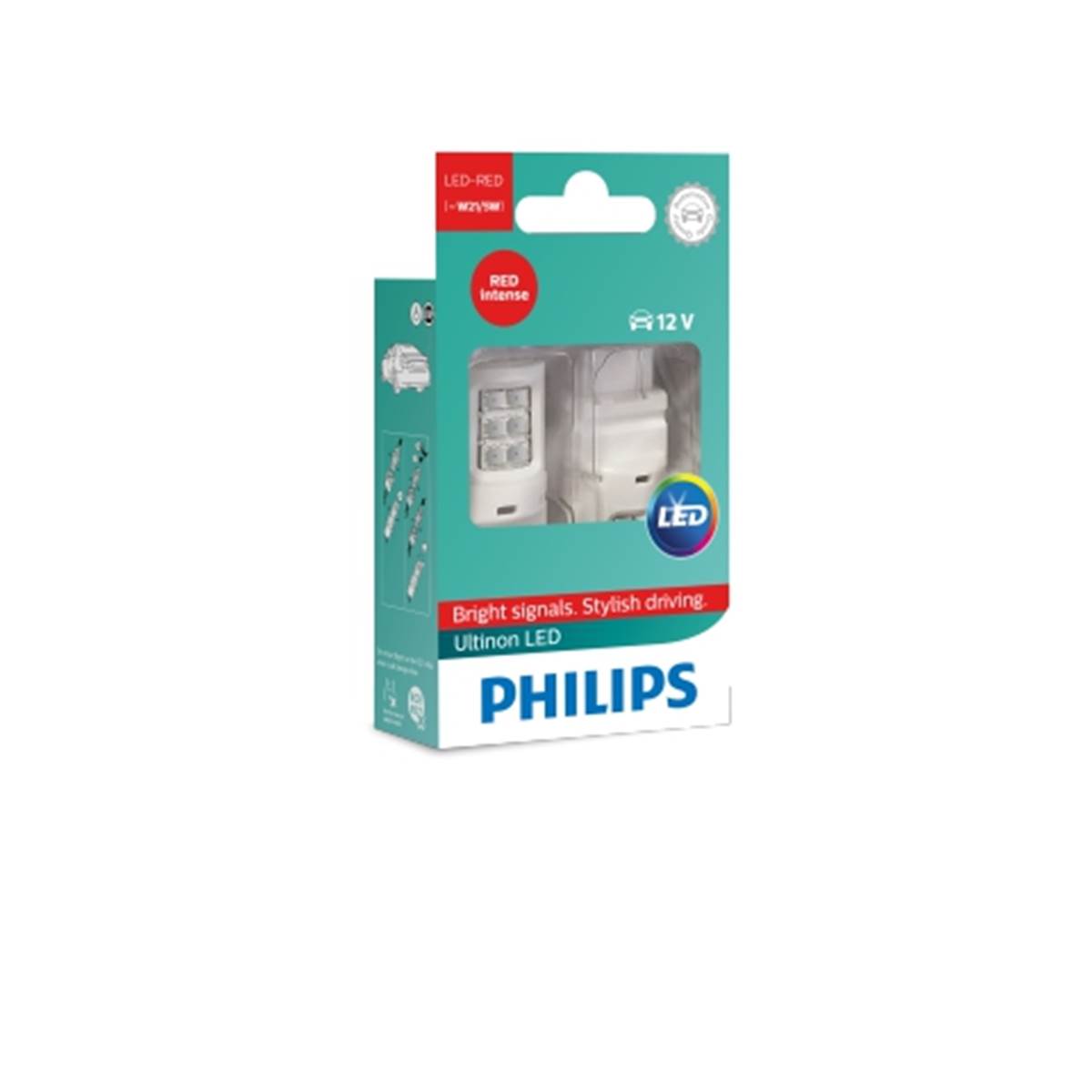 Ampoules (2 pièces) Philips Premium Led W21/5w Rouge