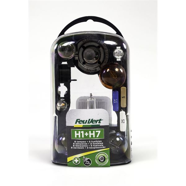 Coffret d'ampoules H1+H7 Feu Vert
