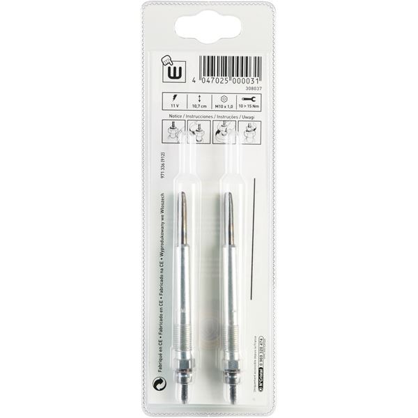 2 bougies de préchauffage Feu Vert W