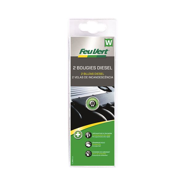 2 bougies de préchauffage Feu Vert W