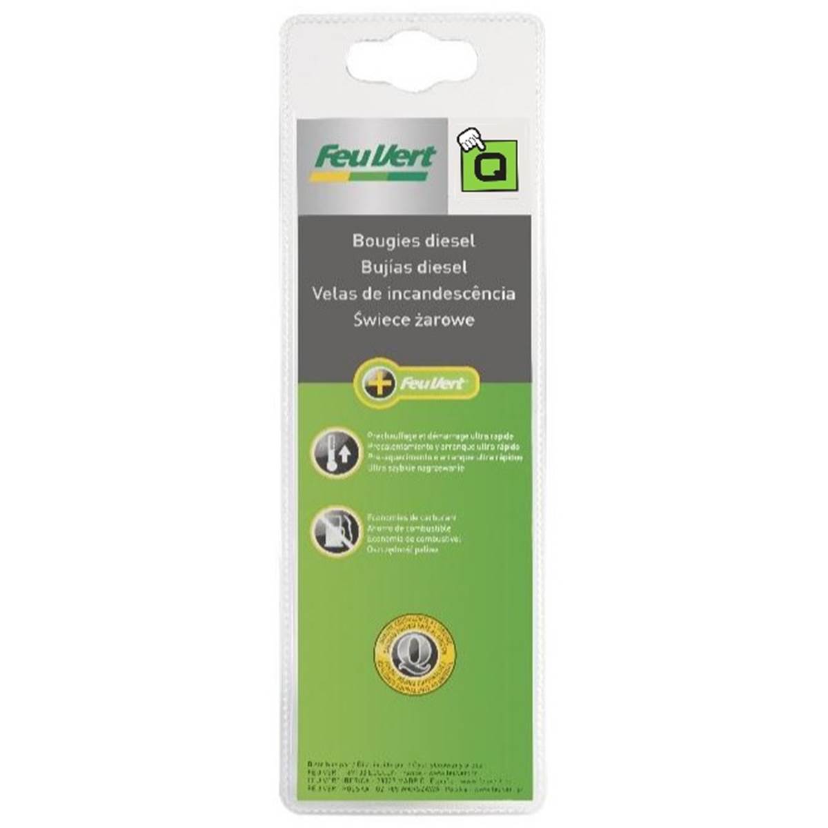 2 bougies de préchauffage Feu Vert Q