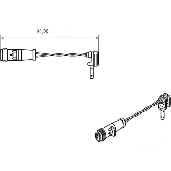 Témoin d'usure de plaquettes de frein Bosch AP349