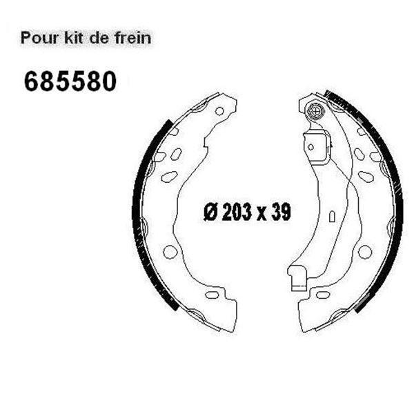 Kit de frein arrière prémonté SBS