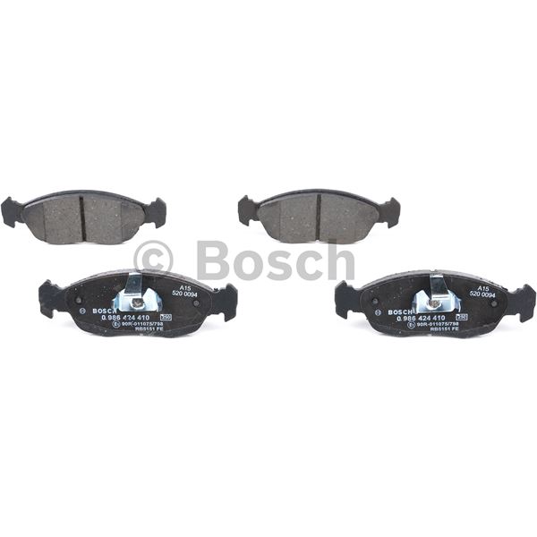 4 plaquettes de frein avant Bosch BP200