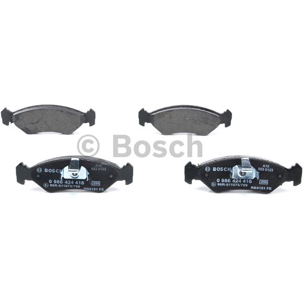 4 plaquettes de frein avant Bosch BP206