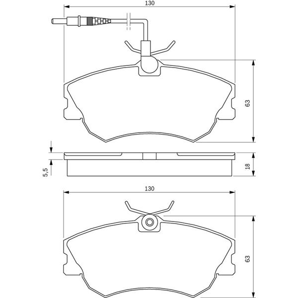 4 plaquettes de frein avant Bosch BP220