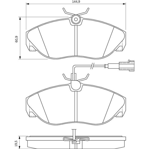 4 Plaquettes de frein avant Bosch BP304