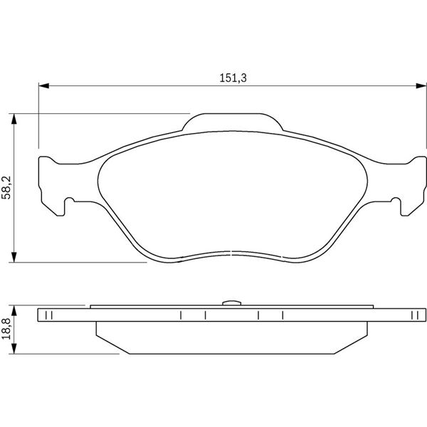 4 plaquettes de frein avant Bosch BP306