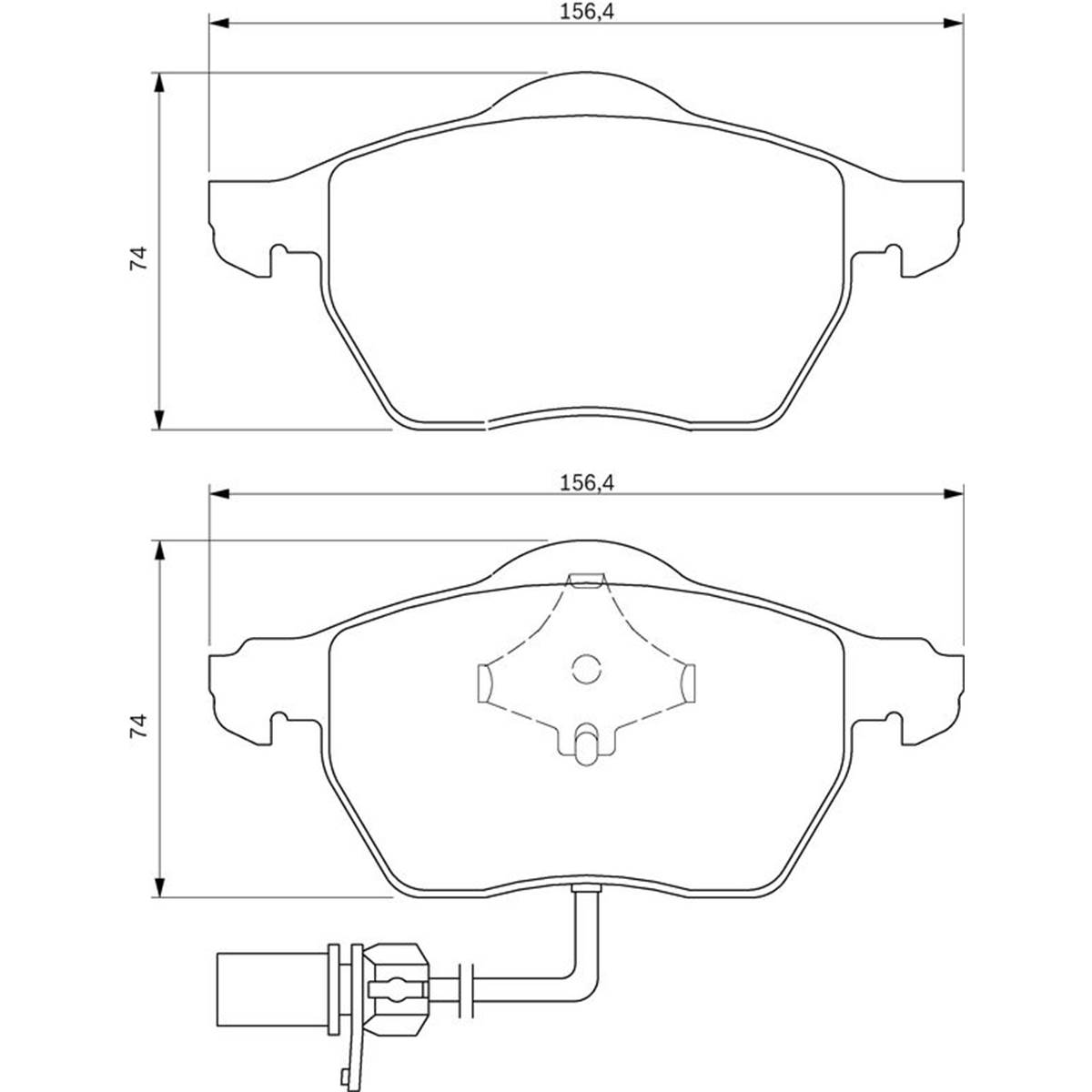 Plaquettes de frein avant (4 pièces) Bosch Bp419