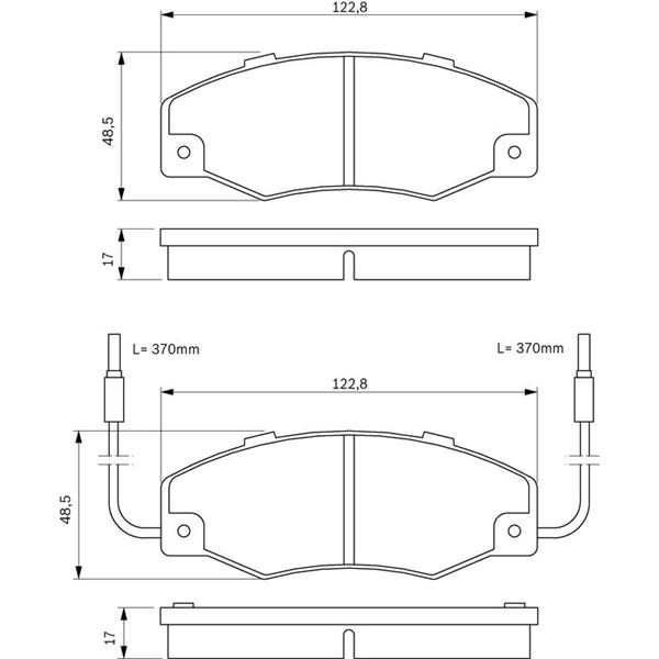 4 Plaquettes de frein avant Bosch BP522