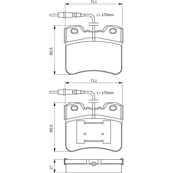 4 plaquettes de frein avant Bosch BP581