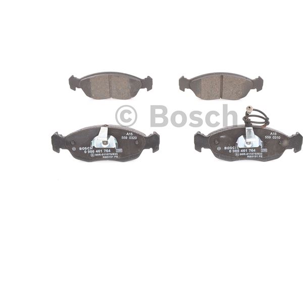 4 plaquettes de frein avant Bosch BP612