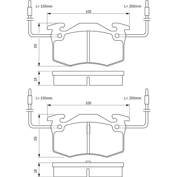 4 Plaquettes de frein avant Bosch BP683