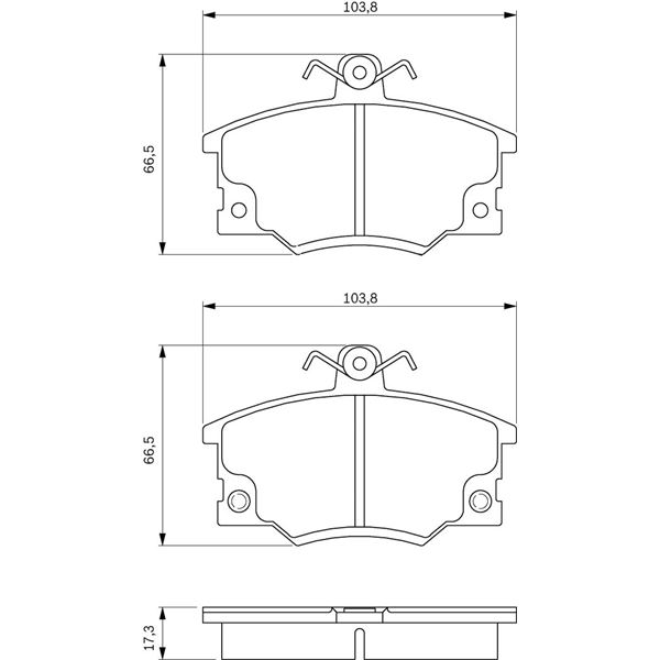 4 plaquettes de frein avant Bosch BP720