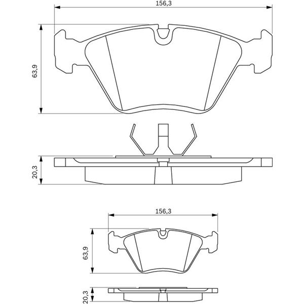 4 Plaquettes de frein avant Bosch BP771