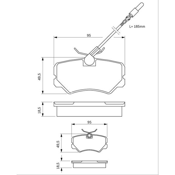 4 plaquettes de frein avant Bosch BP790