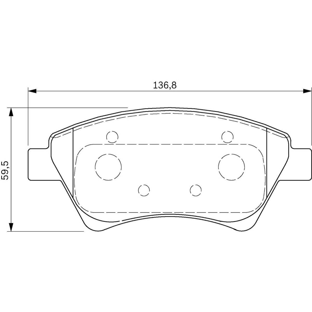 Plaquettes de frein avant (4 pièces) Bosch Bp926