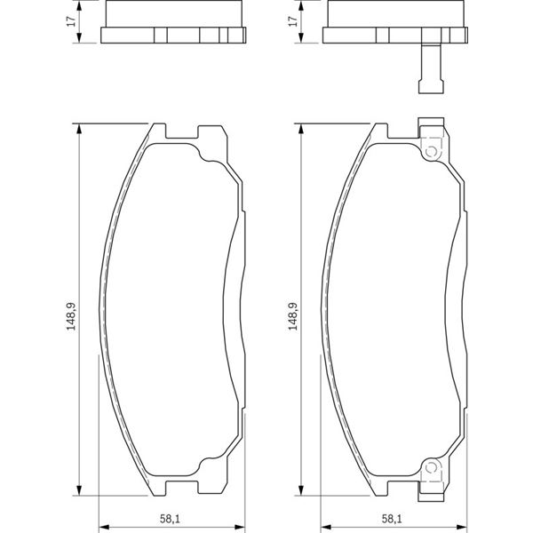 4 Plaquettes de frein avant Bosch BP440
