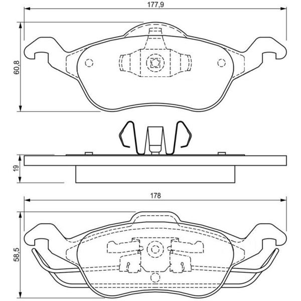 4 plaquettes de frein avant Bosch BP1196