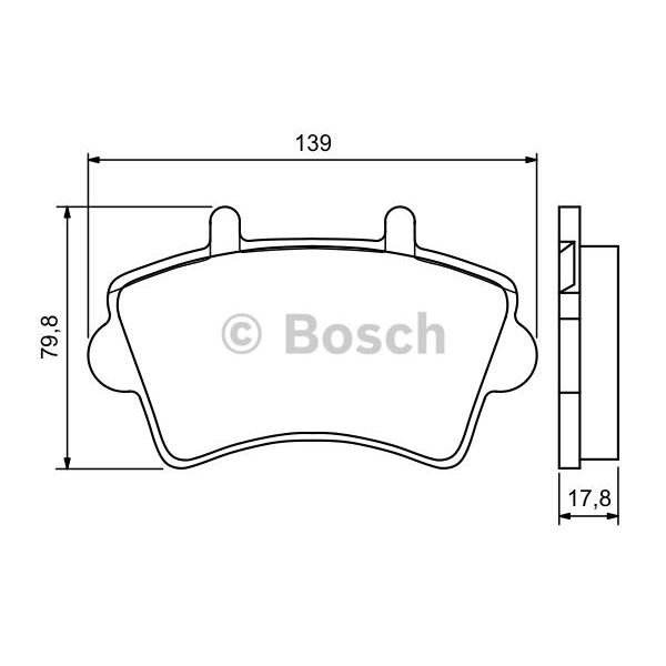 4 plaquettes de frein avant Bosch BP343