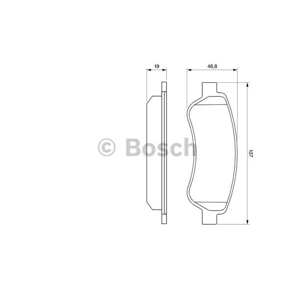 4 plaquettes de frein arrière Bosch BP1020