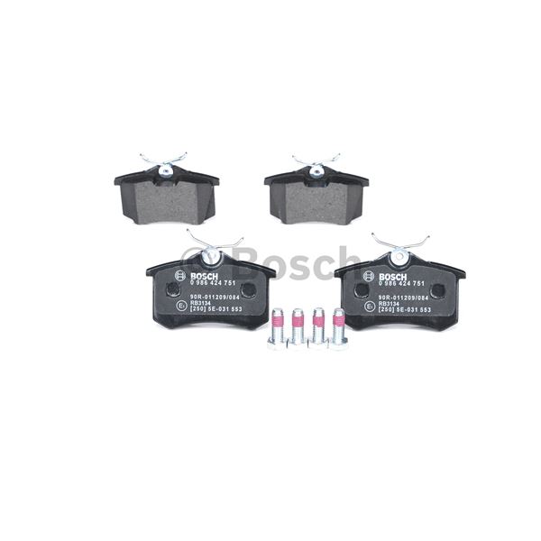 4 plaquettes de frein arrière Bosch BP460