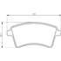 4 plaquettes de frein avant Bosch BP1222
