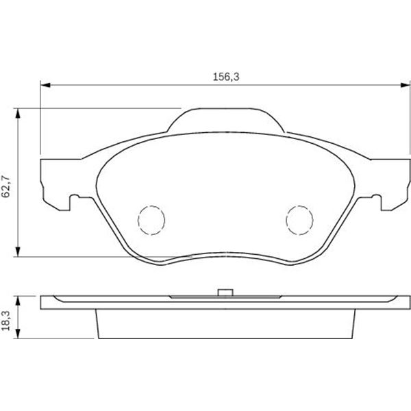 4 plaquettes de frein avant Bosch BP1361