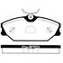 4 plaquettes de frein avant SBS 223946
