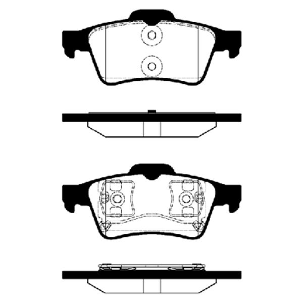 4 plaquettes de frein arrière SBS 223629