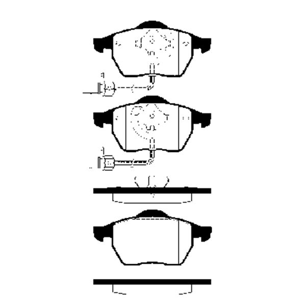 4 plaquettes de frein avant SBS 224742