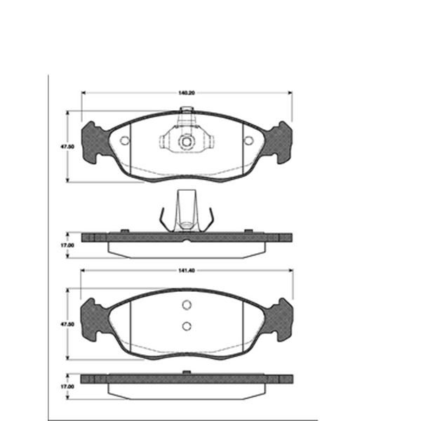 4 plaquettes de frein avant SBS 221936