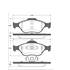 4 plaquettes de frein avant SBS 222557