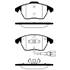 4 plaquettes de frein avant SBS 224770