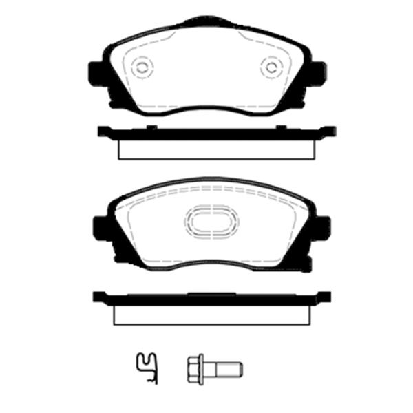 4 plaquettes de frein avant SBS 223624